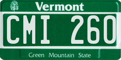 VT license plate CMI260
