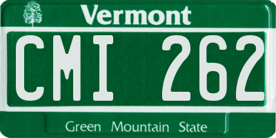 VT license plate CMI262