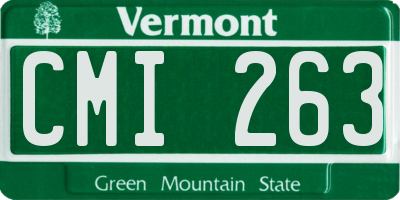 VT license plate CMI263