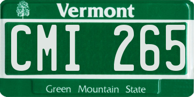 VT license plate CMI265