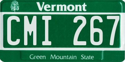 VT license plate CMI267