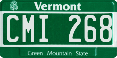 VT license plate CMI268