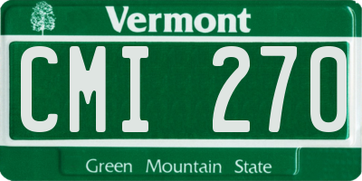 VT license plate CMI270