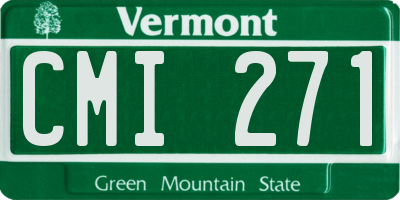 VT license plate CMI271