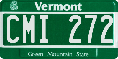 VT license plate CMI272