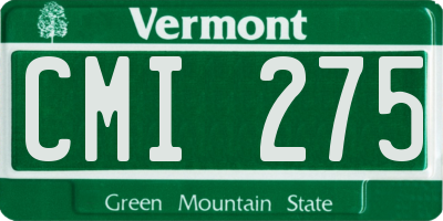 VT license plate CMI275