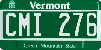 VT license plate CMI276