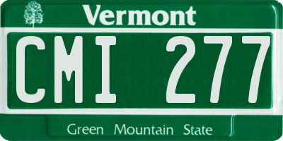 VT license plate CMI277
