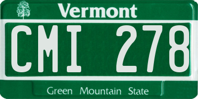 VT license plate CMI278