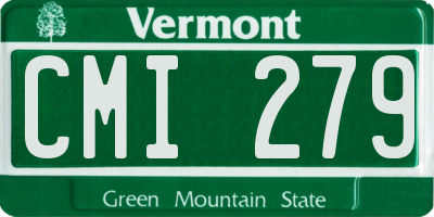 VT license plate CMI279
