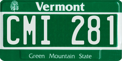 VT license plate CMI281