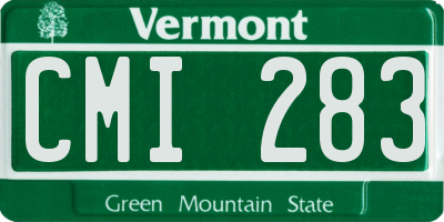 VT license plate CMI283