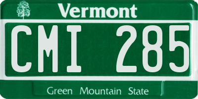 VT license plate CMI285