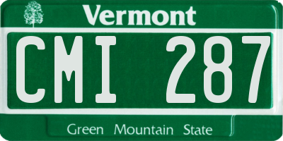 VT license plate CMI287
