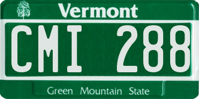 VT license plate CMI288