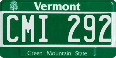VT license plate CMI292