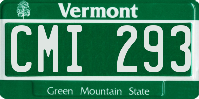 VT license plate CMI293