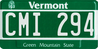 VT license plate CMI294