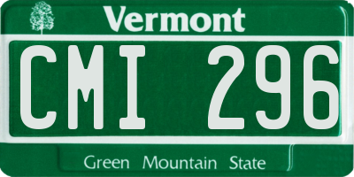 VT license plate CMI296