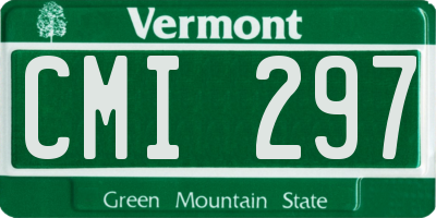 VT license plate CMI297