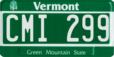 VT license plate CMI299