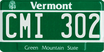 VT license plate CMI302
