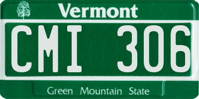 VT license plate CMI306