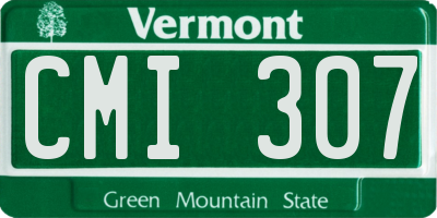 VT license plate CMI307