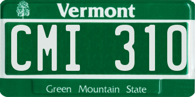 VT license plate CMI310