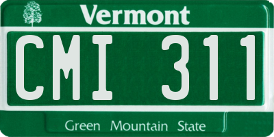 VT license plate CMI311