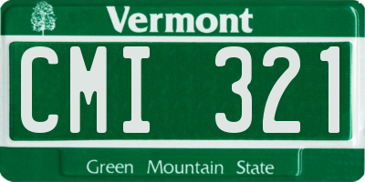 VT license plate CMI321