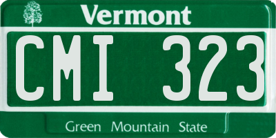 VT license plate CMI323