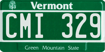 VT license plate CMI329