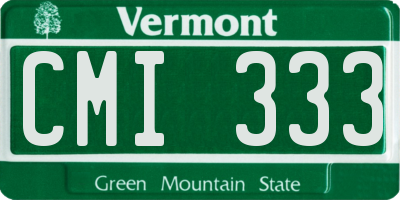 VT license plate CMI333