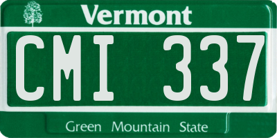 VT license plate CMI337