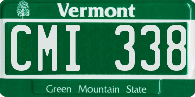 VT license plate CMI338
