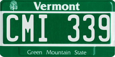 VT license plate CMI339