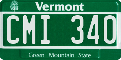 VT license plate CMI340