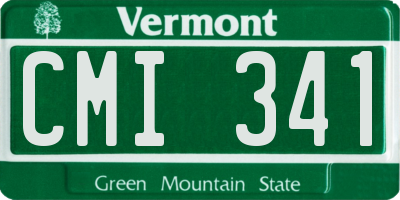 VT license plate CMI341