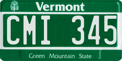 VT license plate CMI345