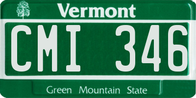VT license plate CMI346
