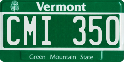 VT license plate CMI350