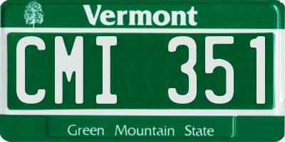 VT license plate CMI351