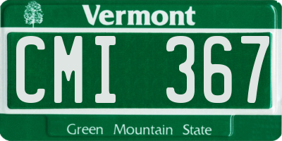 VT license plate CMI367