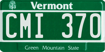 VT license plate CMI370