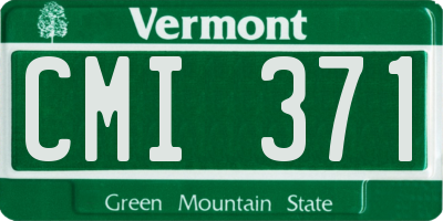 VT license plate CMI371