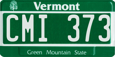 VT license plate CMI373