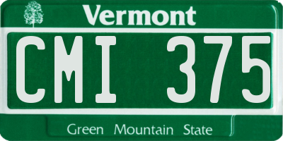 VT license plate CMI375