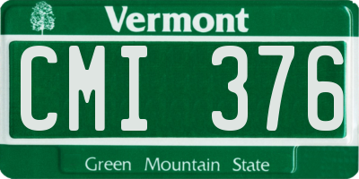 VT license plate CMI376