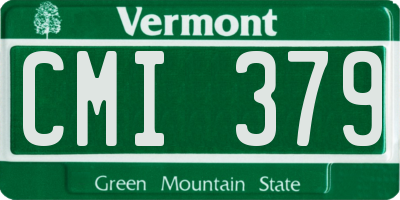 VT license plate CMI379